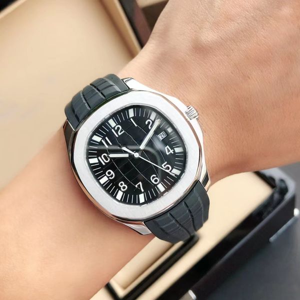 

dg factory produced 12 color fashion men's watch, the latest upgraded japan 8215 sport 40mm rubber strap black dial super glow, Slivery;brown