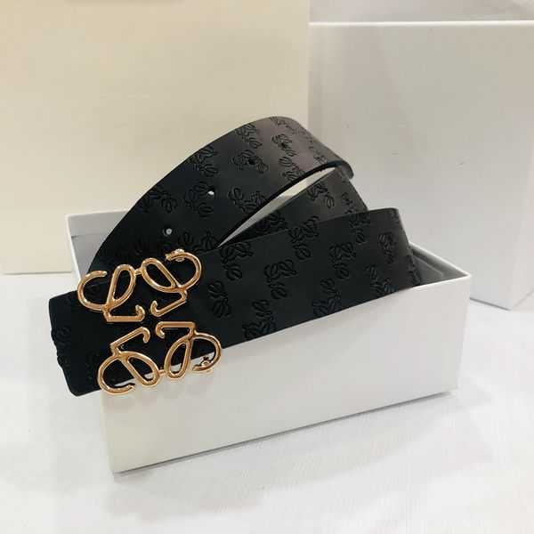 

fashion luxury width 3.8cm belt designer pattern buckle 2023 genuine leather women belts for men big gold silver classical, Black;brown