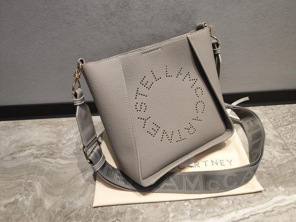 

bag crossbody stella mccartney 366 women cowhide metal buckle high capacity real leather perforated litchi pattern letter shoulder strap des