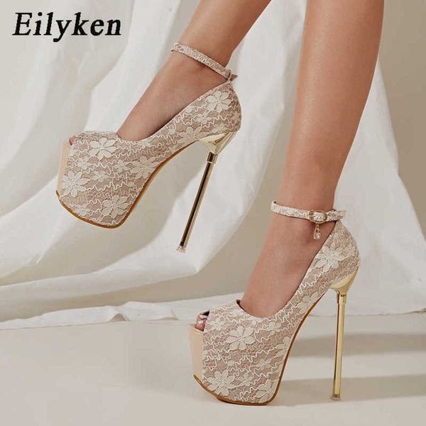 

dress shoes high heels ladies lace women pumps sandals peep toe platform thick soles stiletto club banquet summer shoes 221130, Black