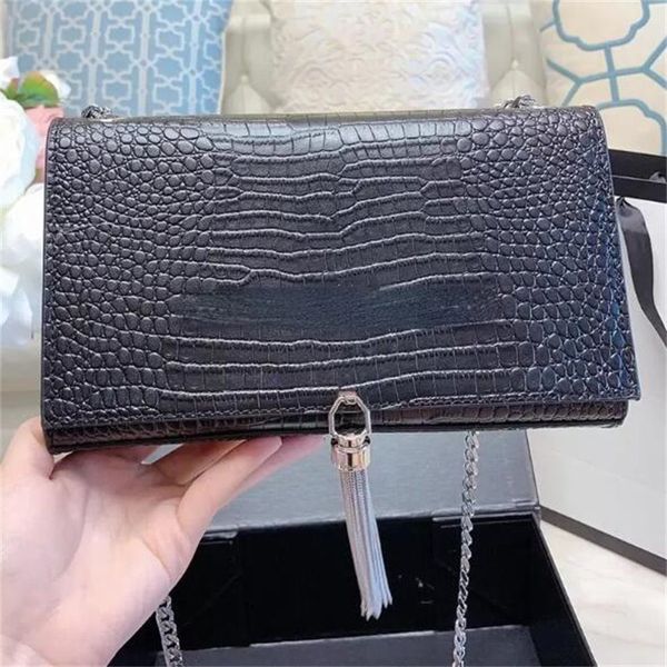 

women shoulder clutch crossbody flap bag tote handbag wallet tassel alligator crocodile backpacks square chain letters luxurys designers bag