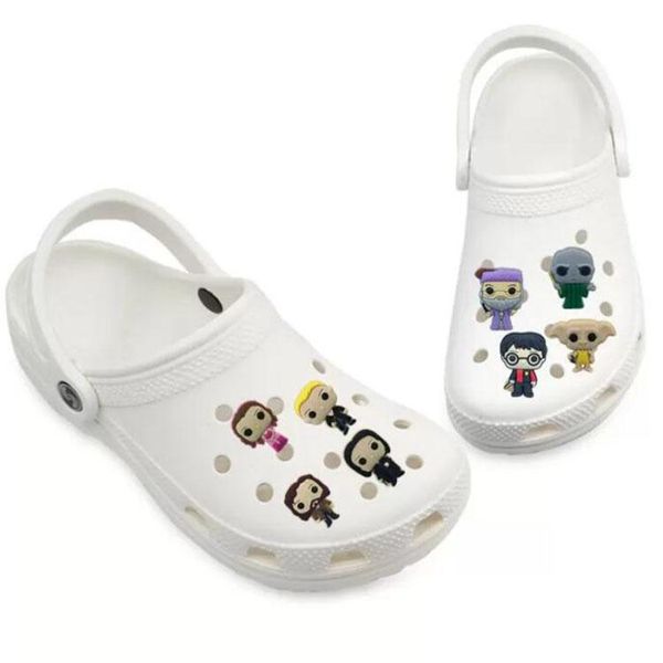 

classic moive croc shoe accessories charms buckle soft pvc magic croc charm decorations custom for clog shoes kids gifts lny ''dol, Silver