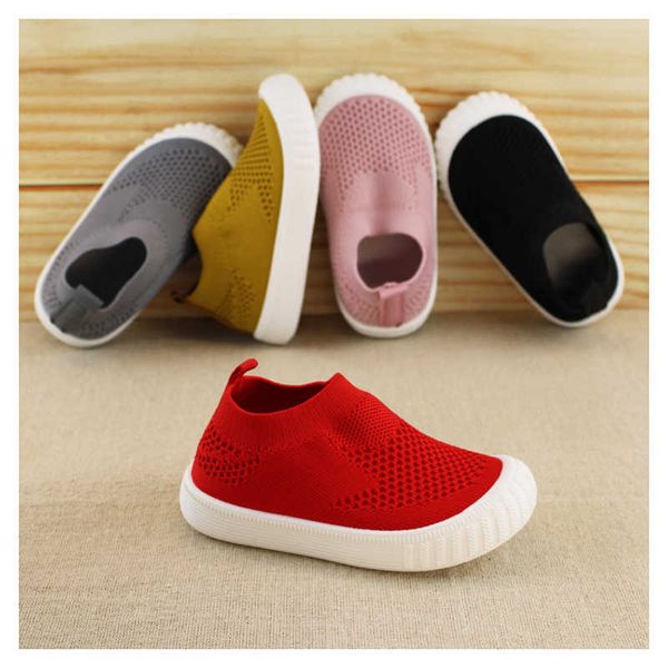 

athletic outdoor 2022 soft kids casual fashion trainers girls boys low breathable mesh sneakers children school slip-on brand shoes f03142 w, Black