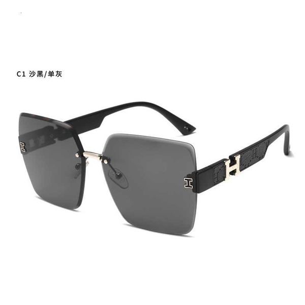 

designer glasses spring 2023 new trend frameless sunglasses 7710, White;black
