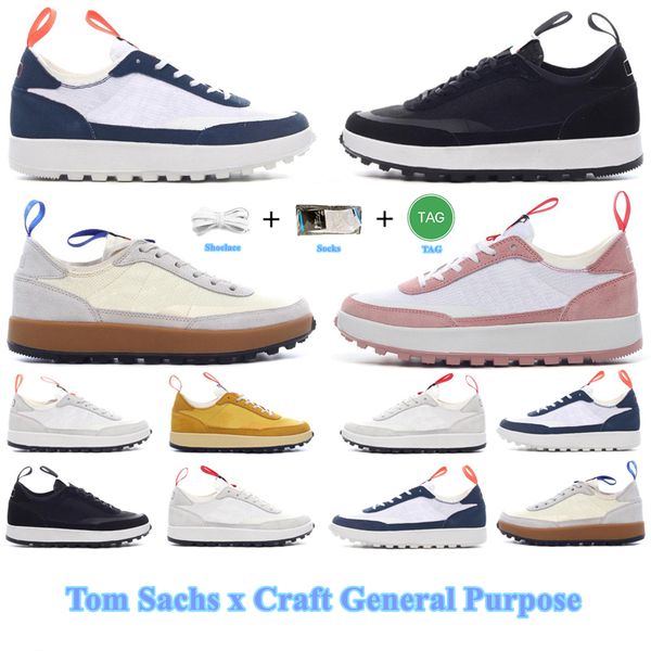 

tom sachs x craft general purpose casual shoes men women light bone wheat dark sulfur yellow triple black white red navy valentine's da