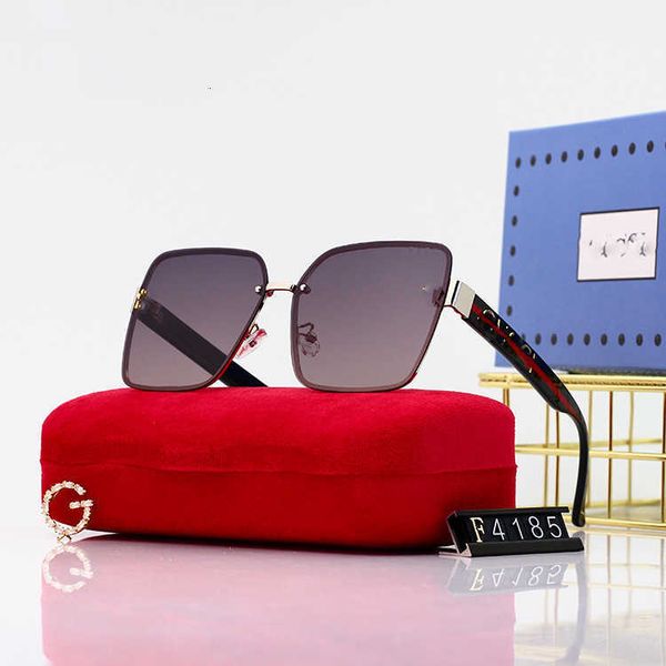 

fashion g letter luxury sunglasses red and green metal polarizing glasses outdoor beach driver fishing sunglasses men women anti ultraviolet, White;black