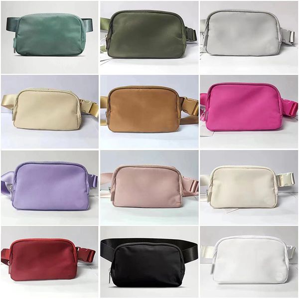 

luxury lu fanny pack belt bag designer bum chest yoga bag bumbag nylon women men outdoor fleece shoulder crossbody waist bags handbag