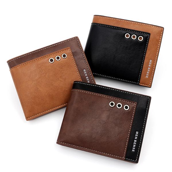 

new wallet fashion style wallet multi card large short wallet, Red;black
