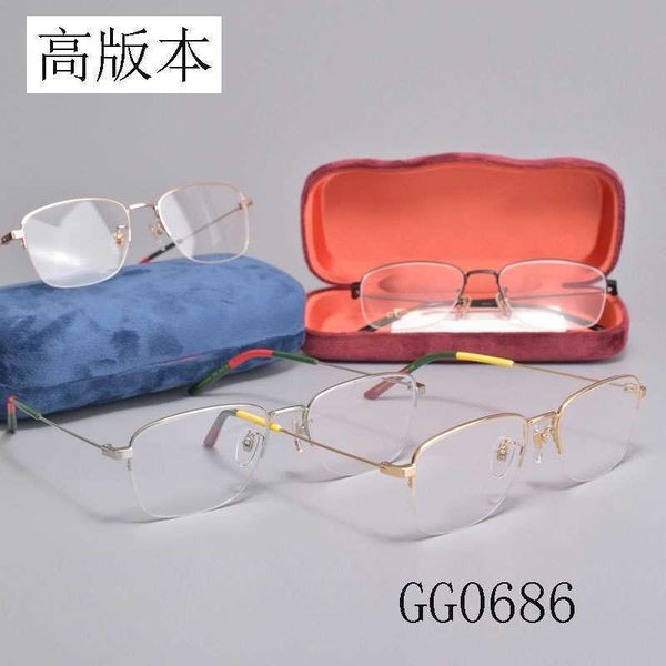 

designer glasses fashionable half frame glasses metal myopia flat, White;black
