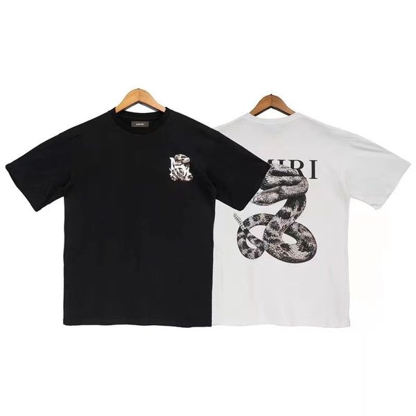 

t shirt limited edition designer of 2023 rabbit year new couples tees street wear black crew necksummer fashion shirt splash-ink letter prin, White;black