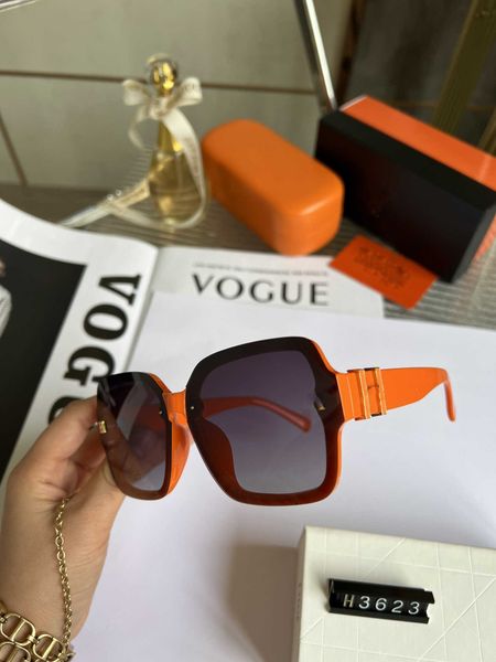 

h letter new fashion high grade sense ins large face slim uv resistant sunglasses female, White;black