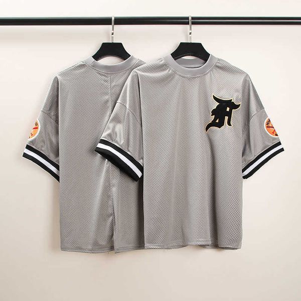 

season 5 fog mesh short sleeve fg hip hop loose t-shirt, White;black