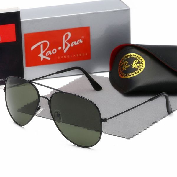 

men rao baa classic brand retro women sunglasses 2023 luxury designer eyewear ray band 3025 bands metal frame designers sun glasses woman, White;black