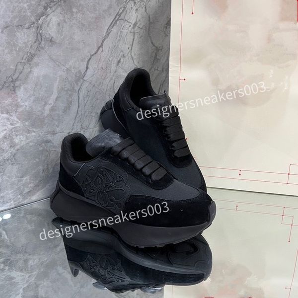 

luxury designer casual shoes sole flat hight cut junior spikes flats blue black white diamond men women leather sneaker2023