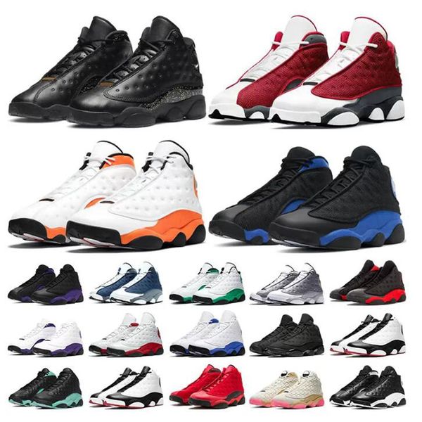 

13 13s men basketball shoes university blue hyper royal red flint obsidian black cat court purple reverse atmosphere grey midnight navy mens