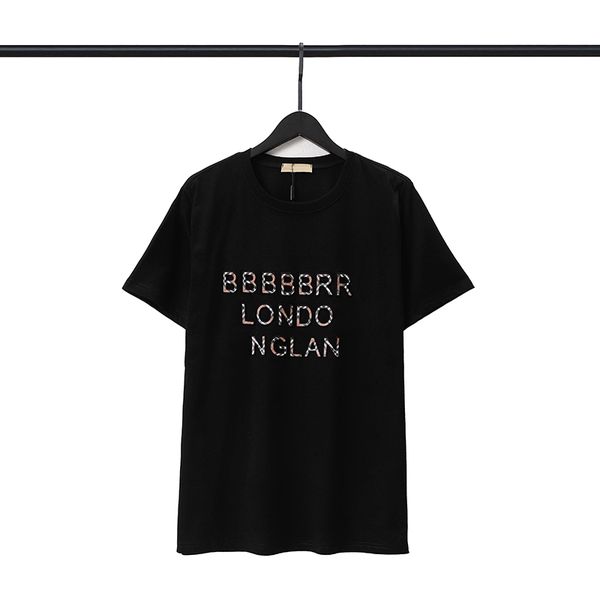 

men's t-shirt t shirt slim fit short sleeve cotton breathable tee r luxury letters print shirts 2023 spring summer high street casual m, White;black