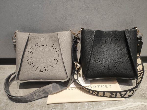 

stella mccartney crossbody bag 366 women cowhide metal buckle high capacity real leather perforated logo litchi pattern letter shoulder stra