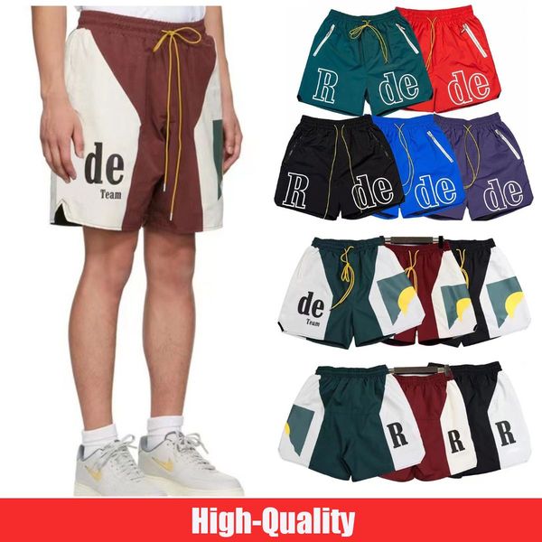 

2023 designer shorts summer fashion beach pants men basketball sports casual street wear s rhude shorts letter fashion drawstring mens660, White;black