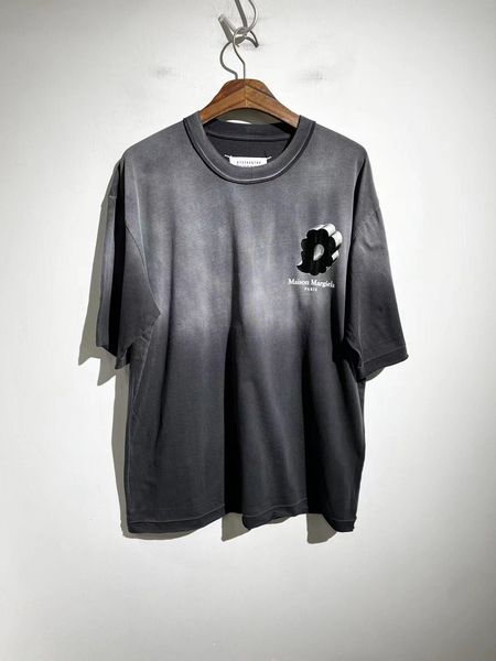 

maison t-shirt men women 1:1 doing old gradient design vintage short-sleeved, White;black