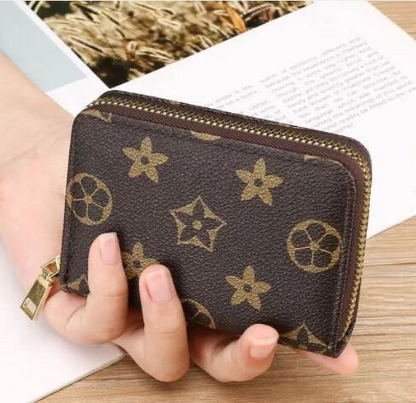 

portable key p0uch wallet classic mans women wallets passport holder coin purse with dust bag and box small square single zipper holders bla, Red;black