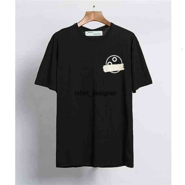

classic mens fashion white designer t shirts brand back adhesive strip arrow t-shirt luxury letter print casual loose clothing women couples, White;black