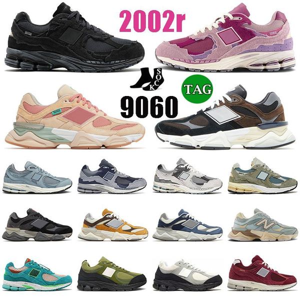 

New 2002r Protection Pack 9060 2002r Running Shoes Designer for Men Women Pink Phantom Retro Black White on Sea Salt 2002 R Rain Cloud