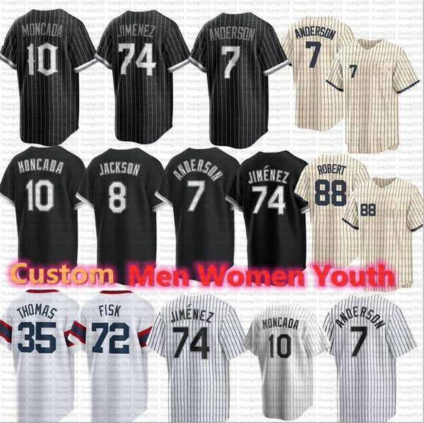 

2023 custom tim anderson eloy jimenez jersey lance aj pollock lynn luis robert yoan moncada jose abreu andrew vaughn yasmani grandal kimbrel, Blue;black