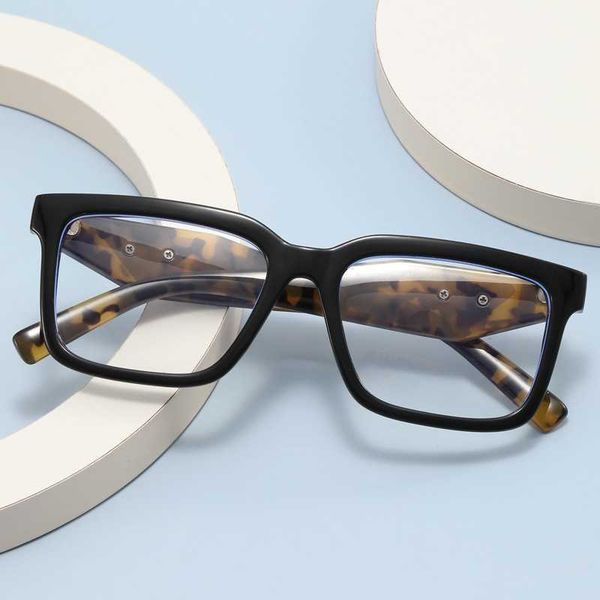 

designer glasses 2023 new p fashion glasses frame women's high sense big face thin ins net red same black, White;black
