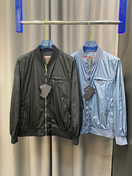 

spring and summer mens thin jacket fashion zipper pocket stitching design brand designer jacket, Black;brown