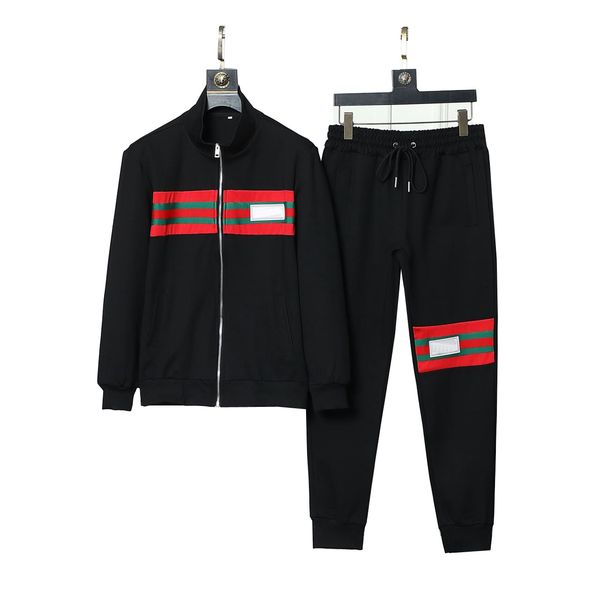 

men's tracksuits autumn new casual sports suit stand collar zipper sweater hoodie and two sets outdoor jogging wear asian size, Gray