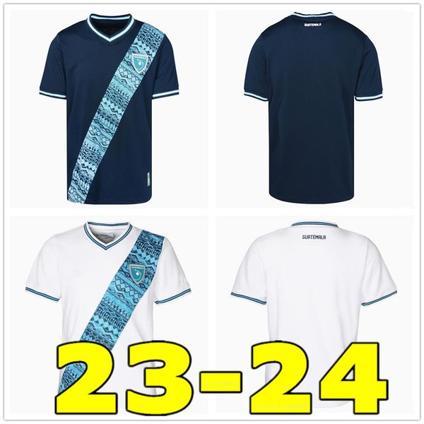 

2023 2024 guatemala national team mens soccer jerseys 23 24 lom oscar santis home white away blue football shirts short sleeve, Black;yellow