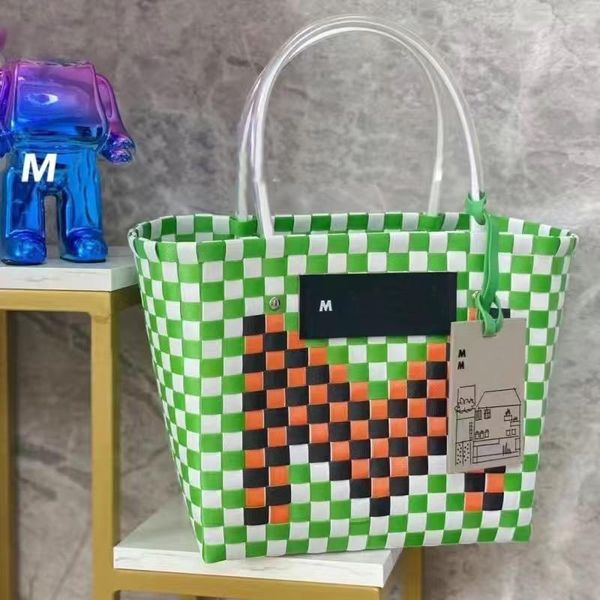 

women's shopping totes bags marn shoulder bag i market picnic basket knitting beach tote single-sided real handbag a3 f78h f78h