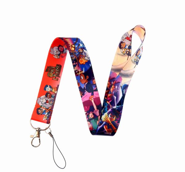 

designer keychain the owl house season cartoon lanyard keychain lanyards for keys badge id mobile phone rope neck straps accessories gifts, Silver