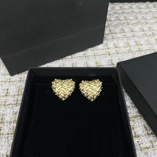 

pearl and diamond luxury designer retro love woven earrings, Golden