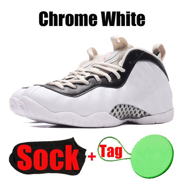 

one basketball shoes penny hardaway anthracite chrome airfoamposite white galaxy island green pure platinum silver white mens trainers outdo, Black