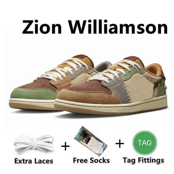 

zion williamson x 1 1s mens basketball shoes low voodoo flax muslin fauna brown oil green sesame moon fossil dz7292-200 men women trainers s