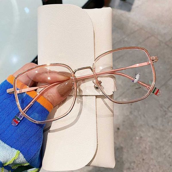 

designer glasses family's new tr large frame myopia glasses can be equipped with a polygonal eye and painted color, White;black