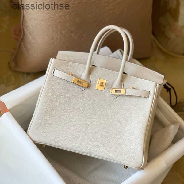 

original edition designer herms briks bags online store leather lychee pattern bag large capacity crocodile portable tote 2023 new single sh