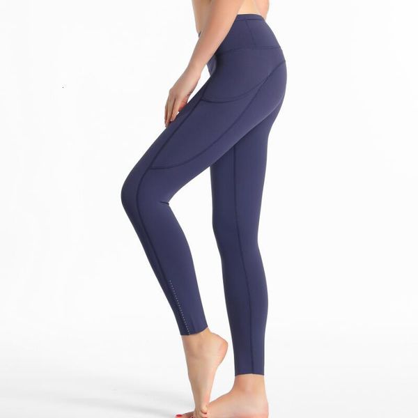 

women's leggings workout gym sport suits women pocket high waist sports tight 4-way stretch fabric 7/8 pant size xs- 230330, Black