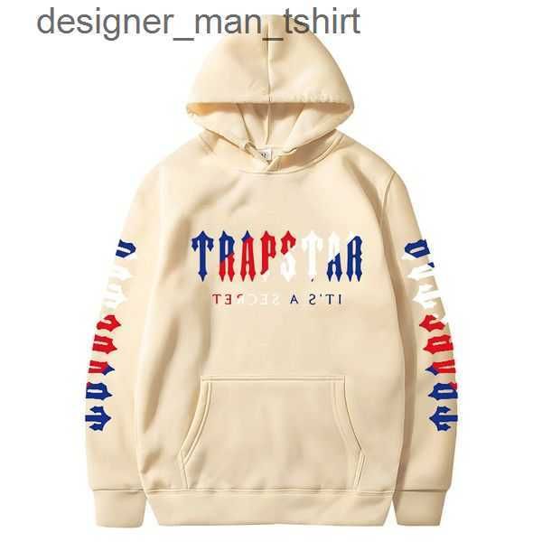 

men's hoodies trapstar hoodie thicken plus fleece high-quality cotton printed trendy hoodie couple autumn/winter hooded pullover sweats, Black