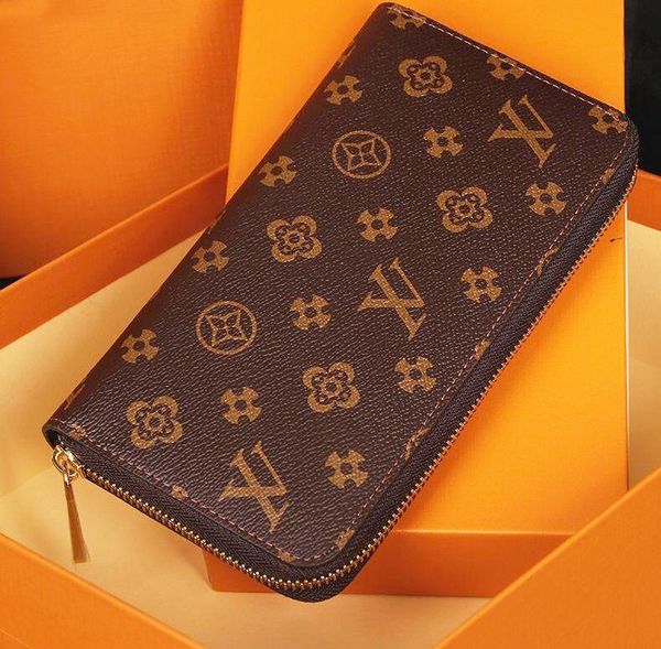 

hihg quality fashion women clutch wallet genuine leather wallet single zipper wallets lady ladies long classical purse with orange228j, Red;black