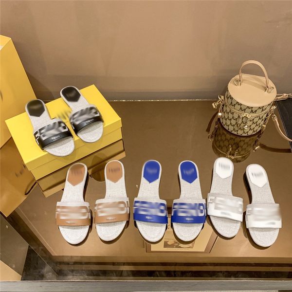 

version 2023 new one-line outerwear slippers women's flat lettering hollow slippers, Black
