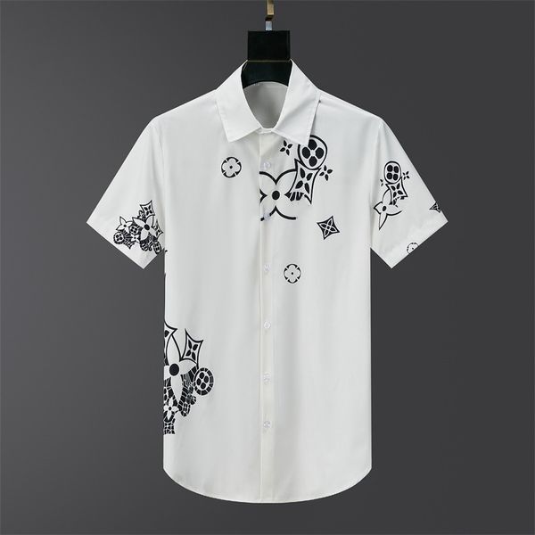 

kkkfmen's women's casual shirt summer hawaiian style button polo collar open front short sleeve plus size shirt brand designer des, White;black