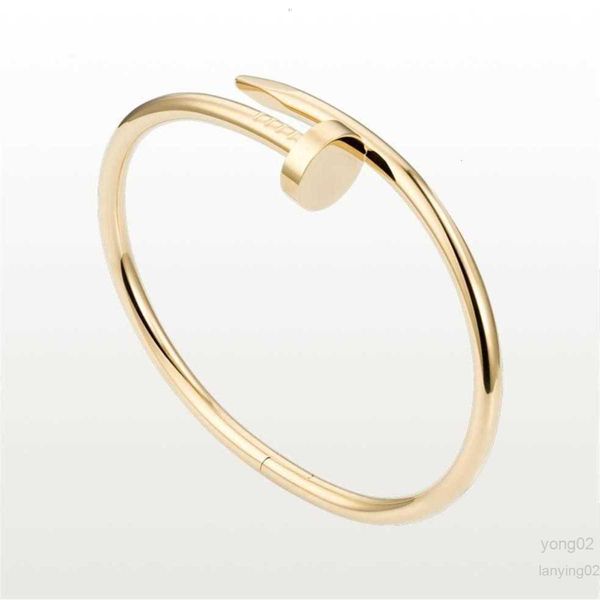 

gold friendship bracelets for women charm nail bracelet designer luxury jewelry women bangle steel alloy gold-plated process 291v bracelet2q, Black