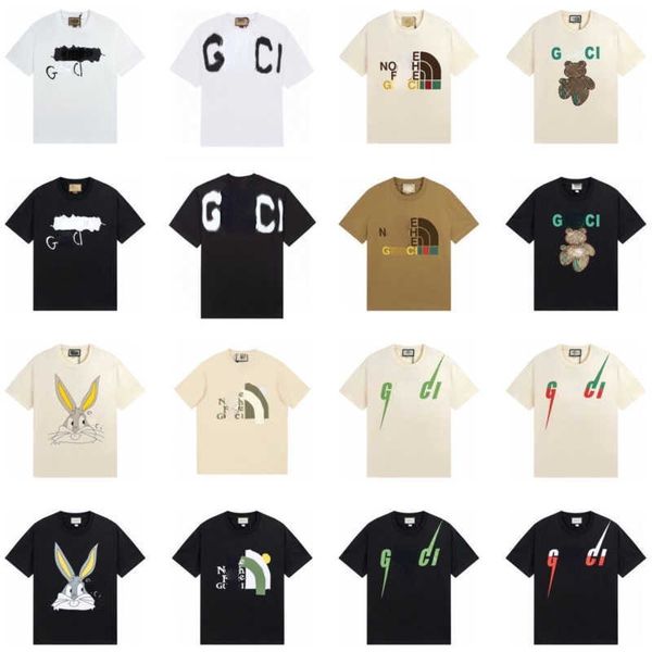 

23 summer sweatshirt designer t shirt new letter printing short sleeved t shirts men women round neck pullover tee cotton half sleeves, White;black