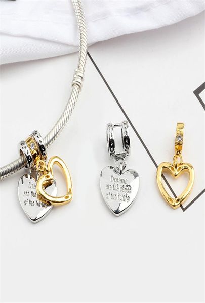

double dangle dream alloy charm bead fashion jewelry stunning european style fit for diy bracelet bangle1108284, Black