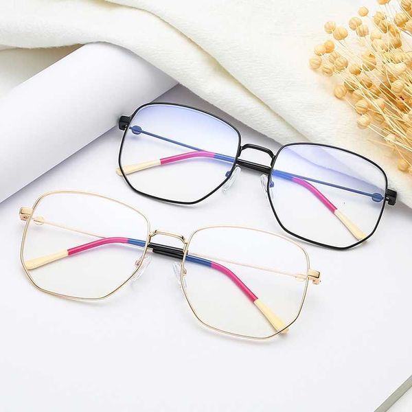 

designer glasses the same star glasses frame ins little bee ultra light metal anti blue flat lens can be matched, White;black
