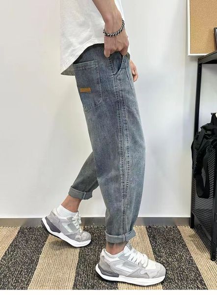 

summer men's loose denim casual pants harlan pants, Blue