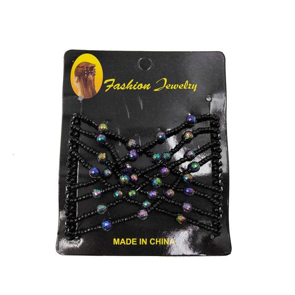 

magic hairpin cr30 korean version selling color beaded hair comb magic hair comb fashion exquisite curler insert, Golden;silver