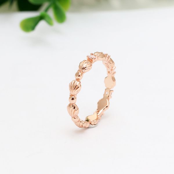

925 pounds silver new fashion charm original ring, rose gold shiny shell charm ring gift for girlfriend